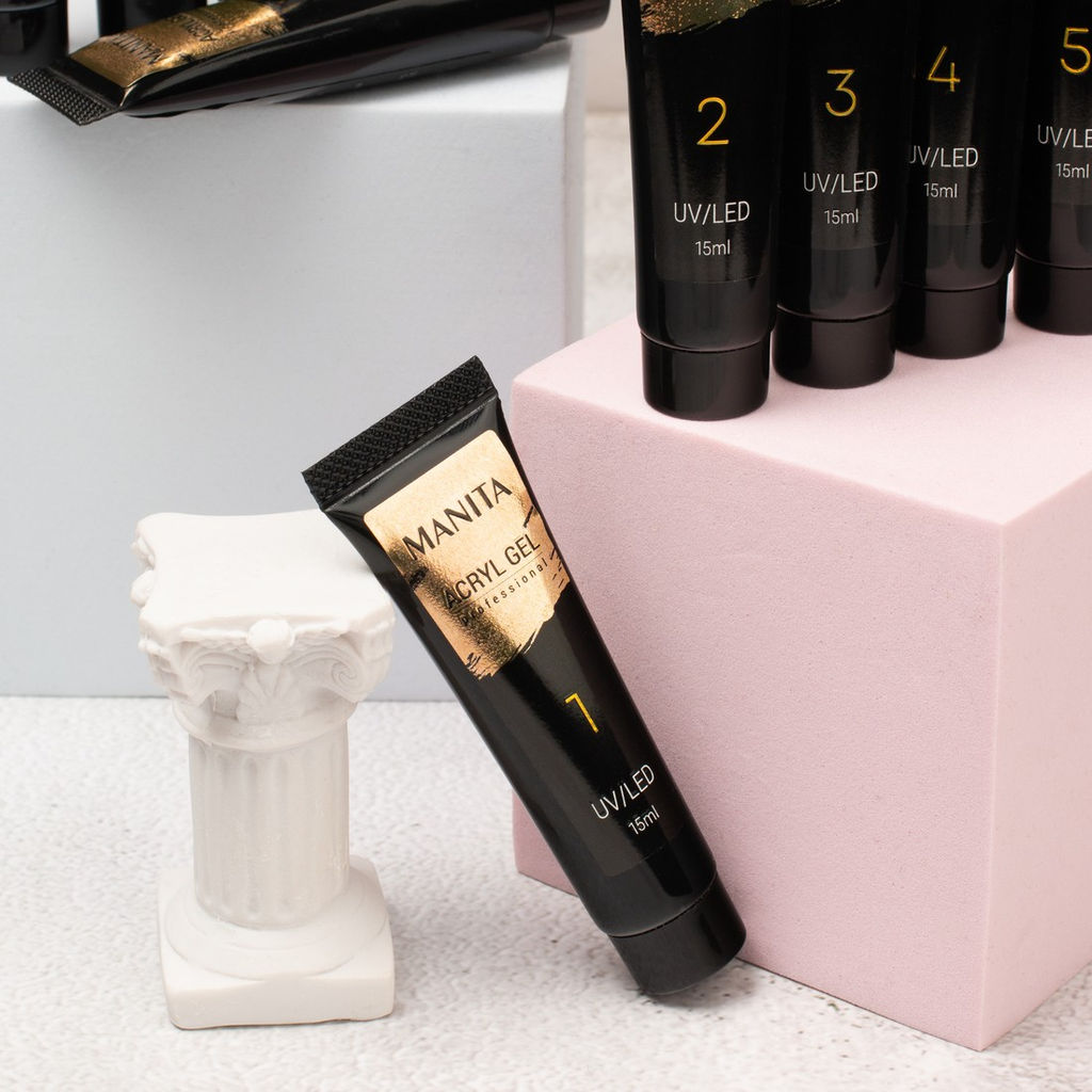 Manita Professional Акриловый гель для моделирования ногтей №01, прозрачный, 15 мл MP110101  фото 6