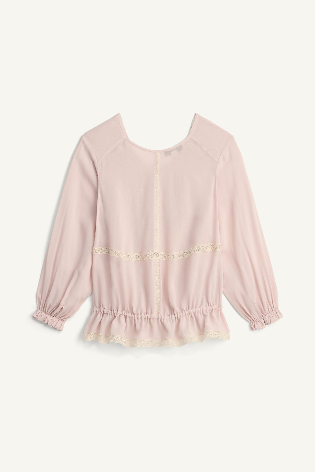 CAMISA VOLANTES ENCAJE LIMITED EDITION / Rosa empolvado - Zara фото 8