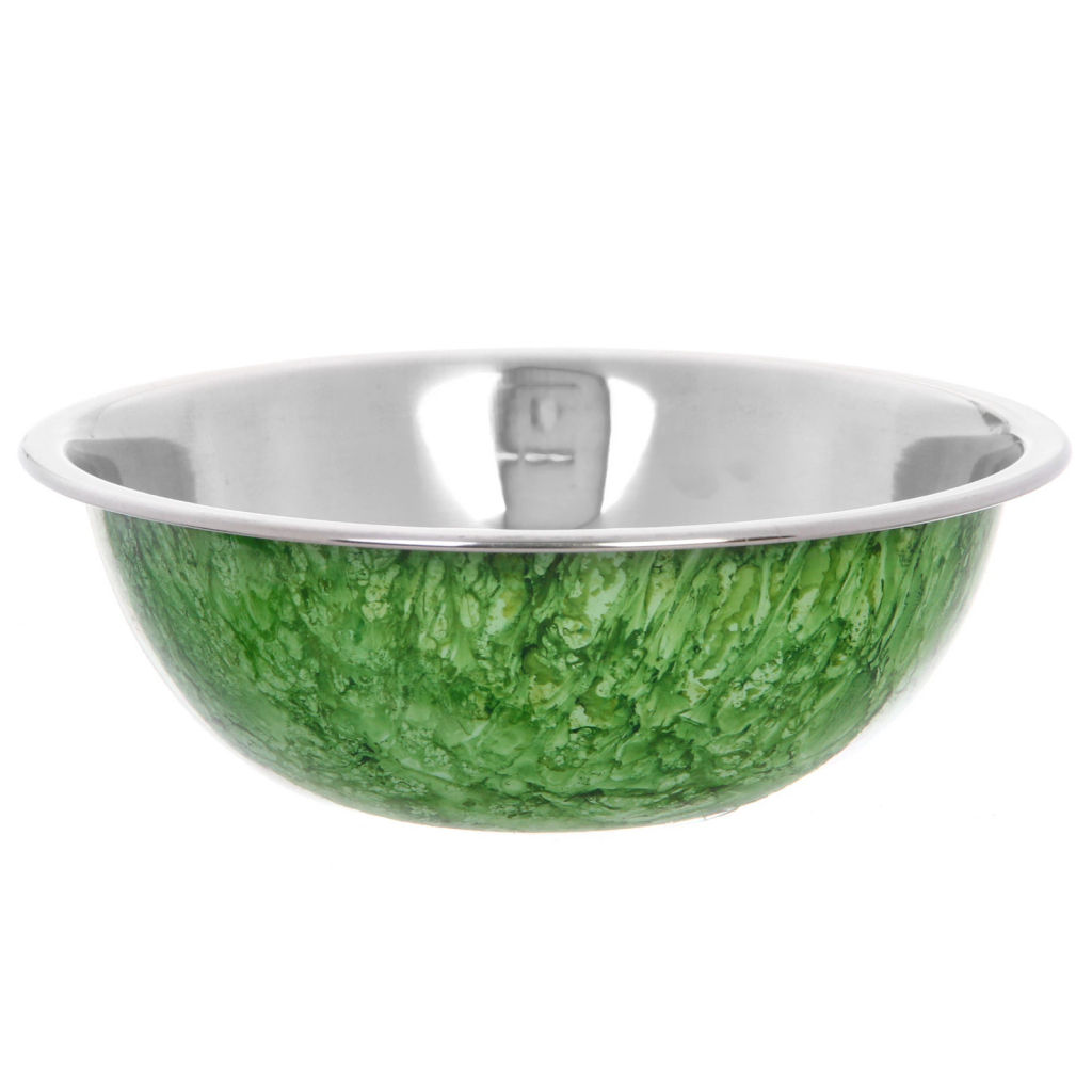 Цена за 2 шт. Миска из нержавеющей стали 0,7л 18см цветное покрытие "гранит"