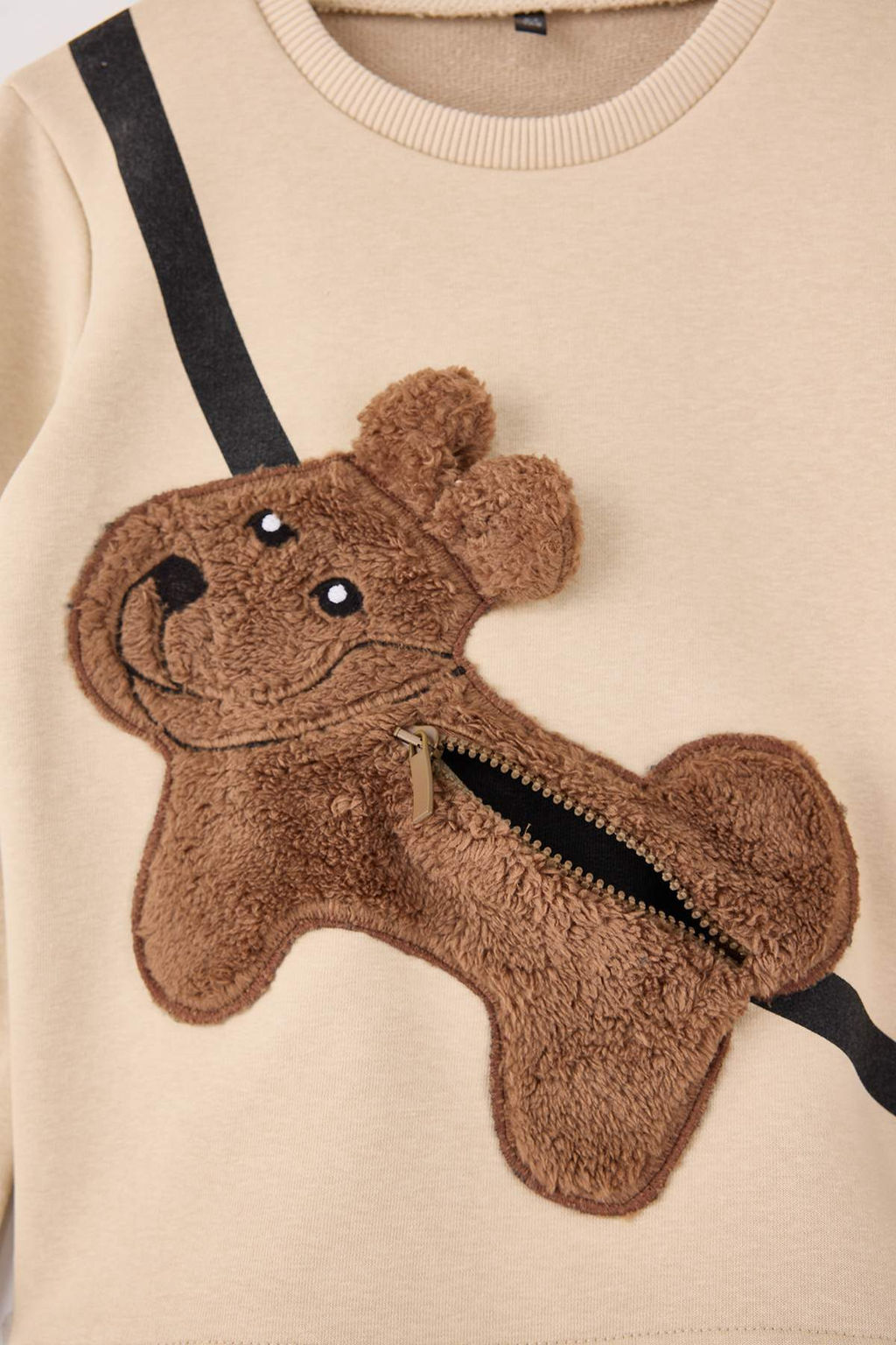 Ekru Unisex Cocuk Duz Bisiklet Yaka Regular Orme Sweatshirt TKDAW26SW00047 - Trendyolmilla фото 8