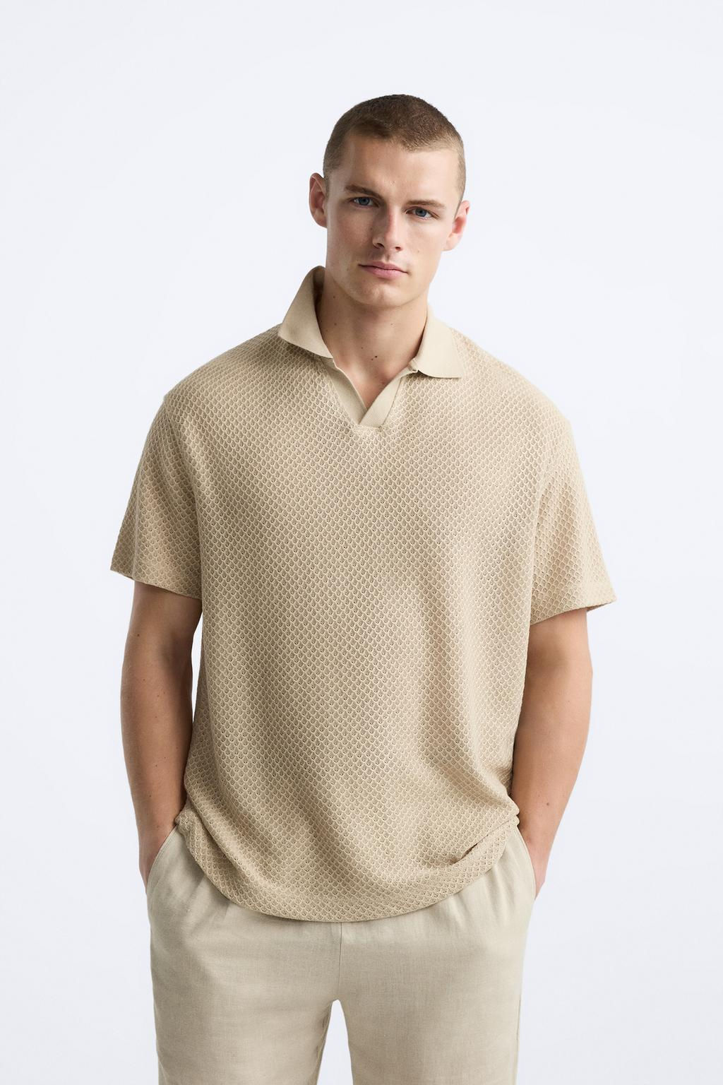 TEXTURED POLO SHIRT - Zara фото 10
