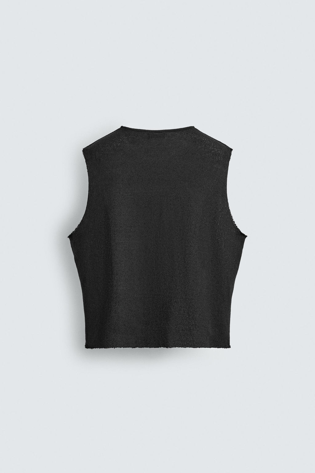 CAMISETA TANK PUNTO ESTRUCTURA / Negro - Zara фото 8