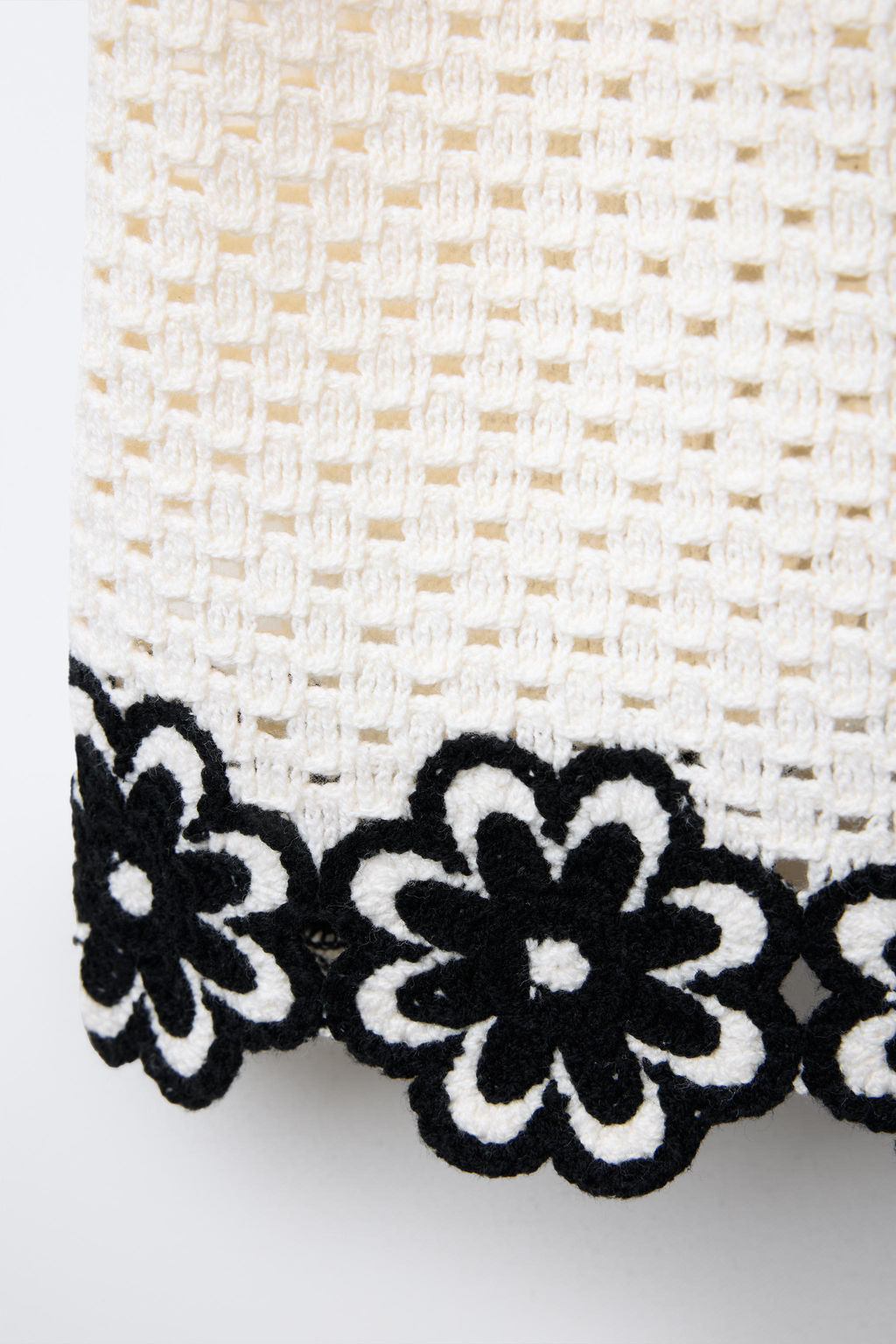 FLORAL CROCHET KNIT SKIRT - Zara фото 4