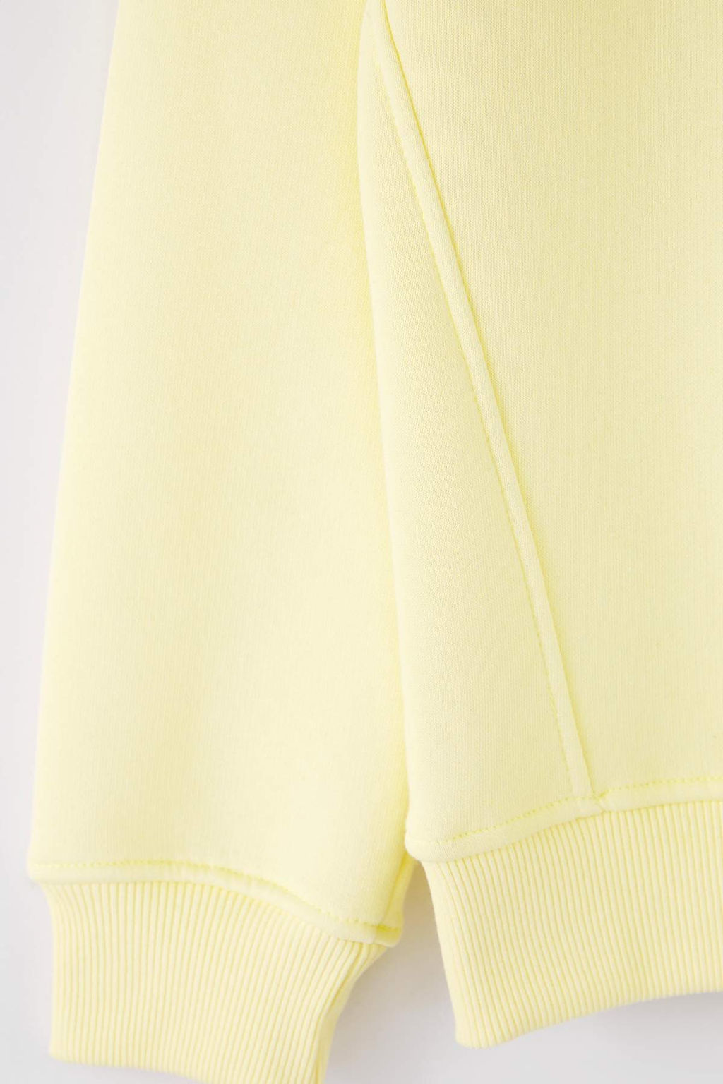 Sar? Regular/Normal Kesim Dik Yaka Fermuarl? Pamuklu Basic Ici Polarl? Sweatshirt TMNAW24SW00041