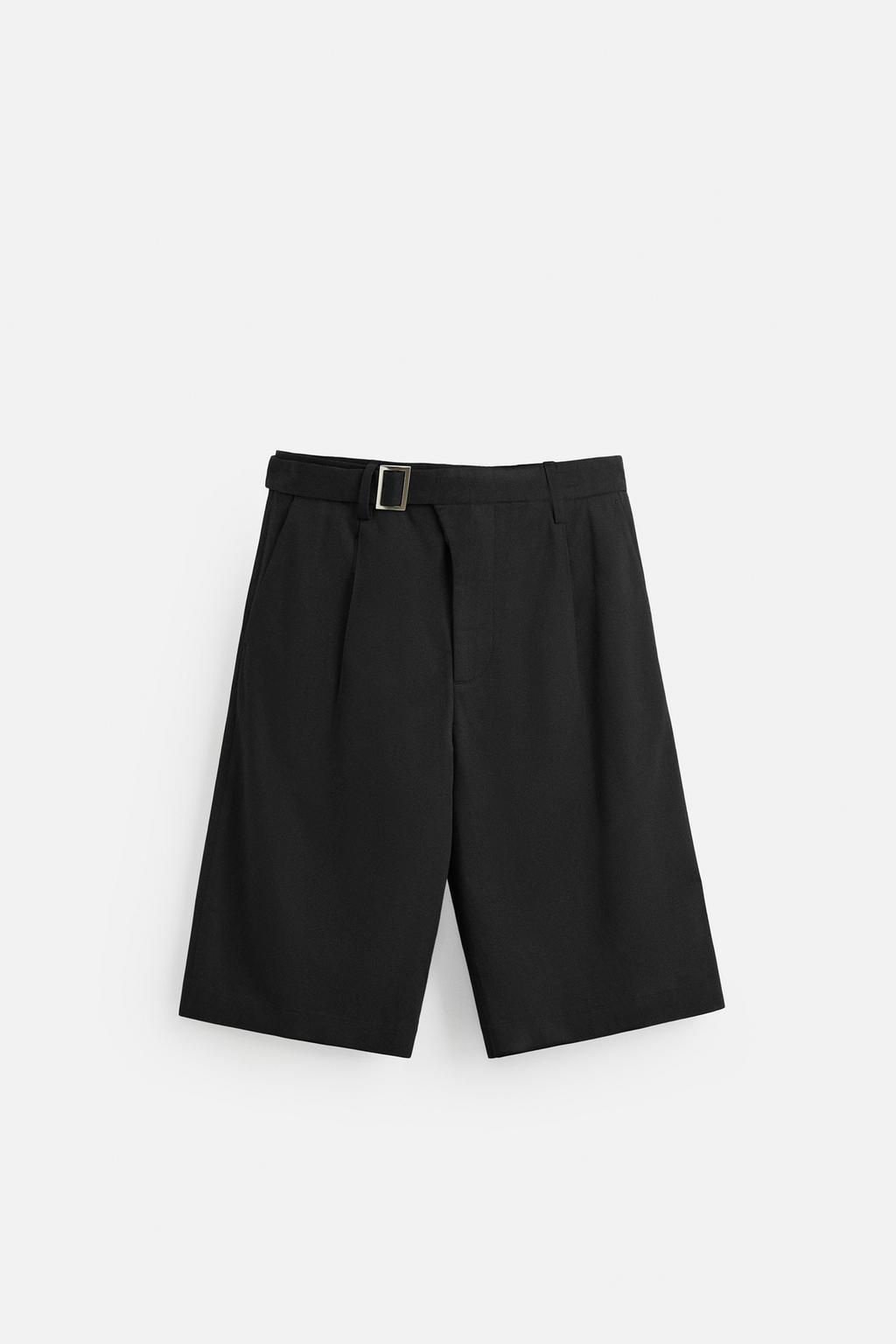 PLEATED BERMUDA SHORTS WITH BELT - Zara фото 7