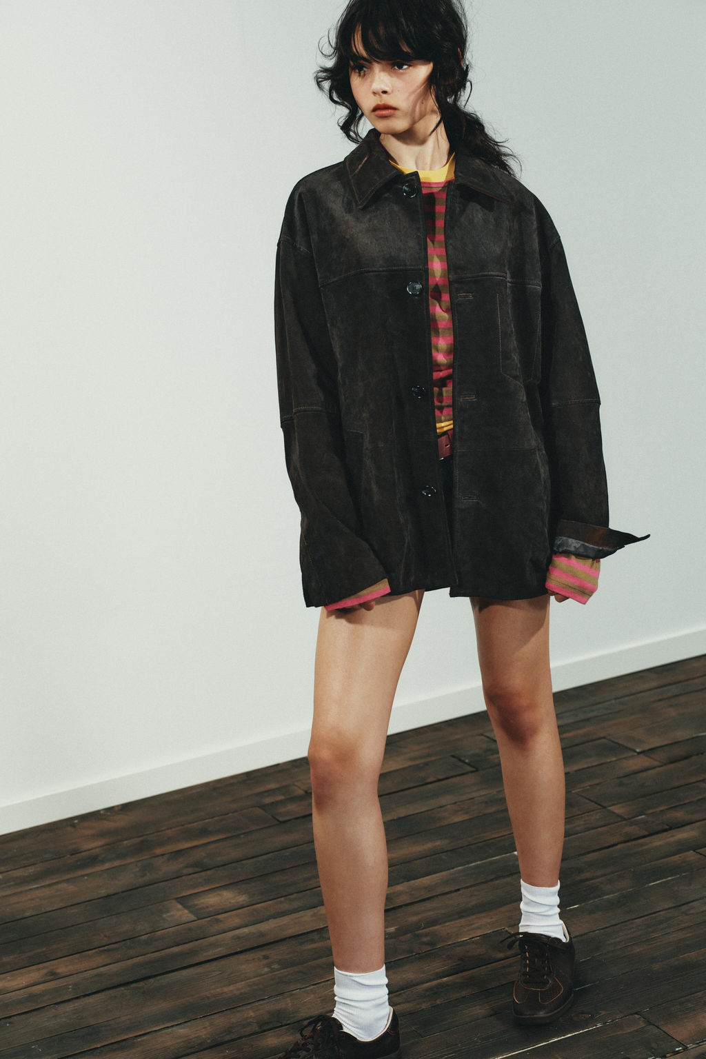 OVERSIZED 100% LEATHER SUEDE JACKET