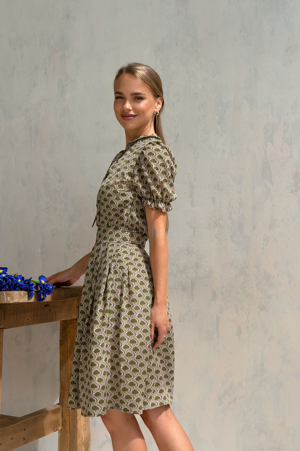 Платье Open Style 5348 коричневый/бежевый/св.коричневый