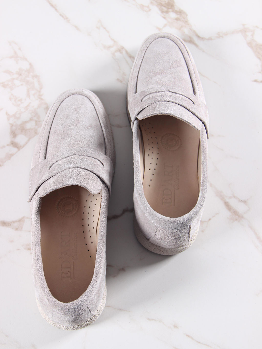 Лоферы 177.1607be.Каменный замша