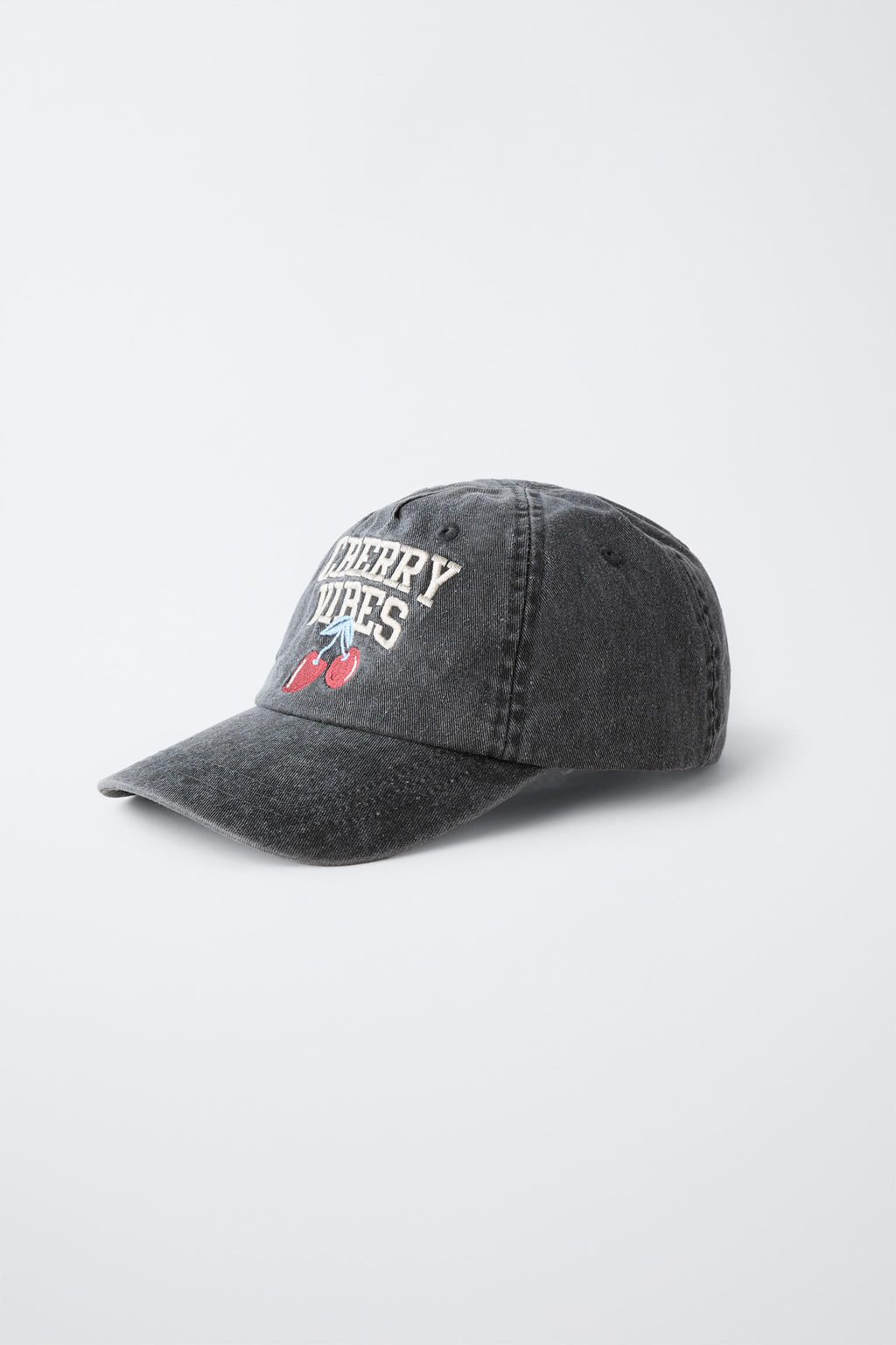 3-14 YEARS/ WASHED EFFECT CHERRY EMBROIDERED CAP - Zara фото 3