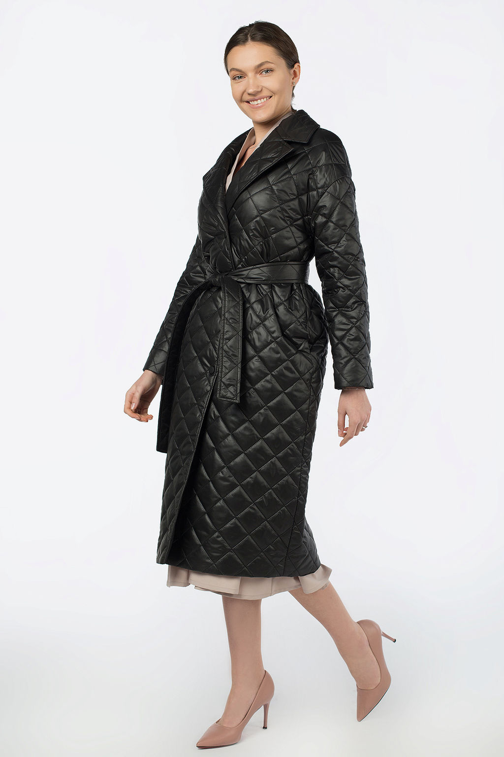 Пальто женское демисезонное (пояс) - El podio фото 2