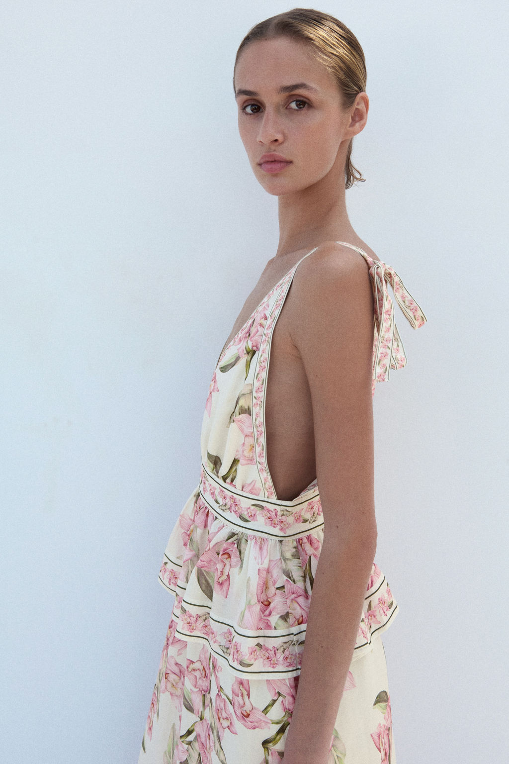 Vestido en mezcla de lino con peplum - H&m фото 3