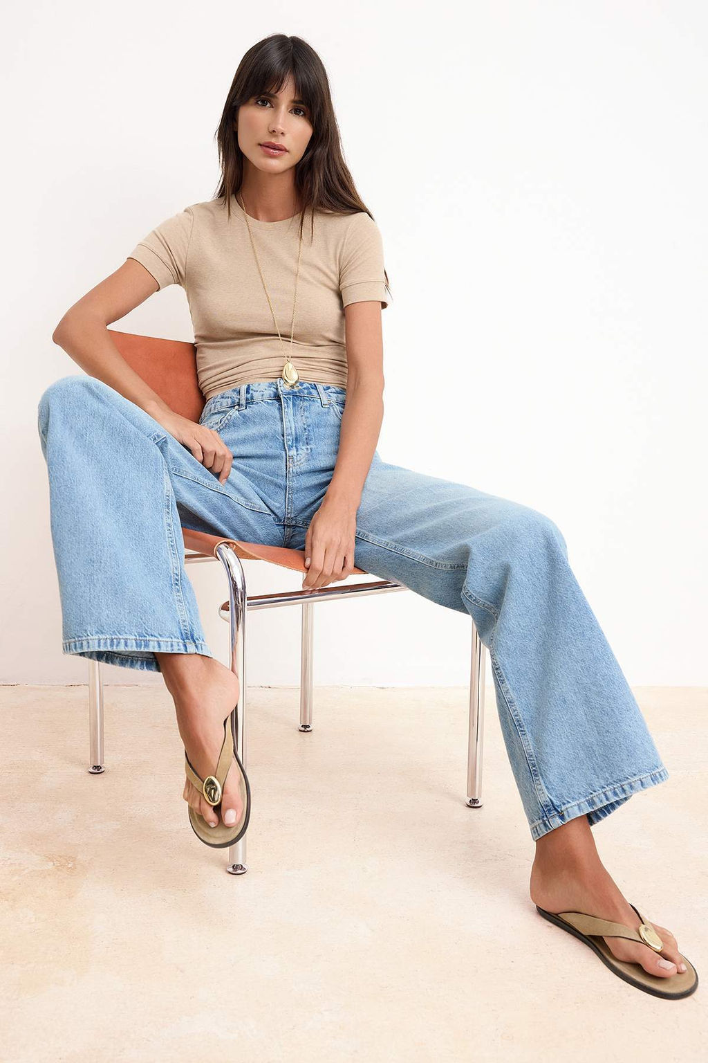 More Sustainable Ac?k Mavi Yuksek Bel Wide Leg Jeans TWOAW26JE00073 - Trendyolmilla фото 3