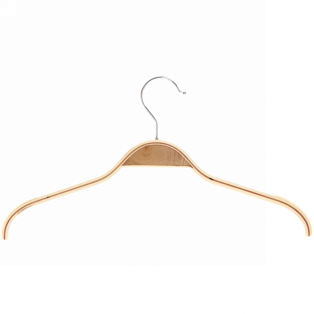 Цена за 5 шт. Плечики деревянные с антискользящим покрытием 37см, светлые