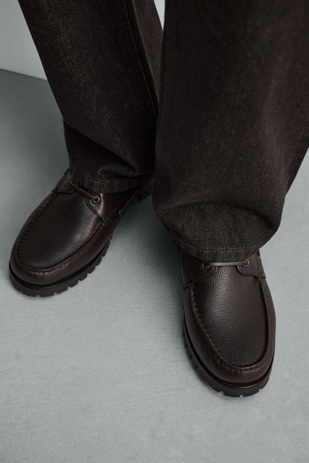 ZAPATO N?UTICO PIEL / Marr?n - Zara фото 3