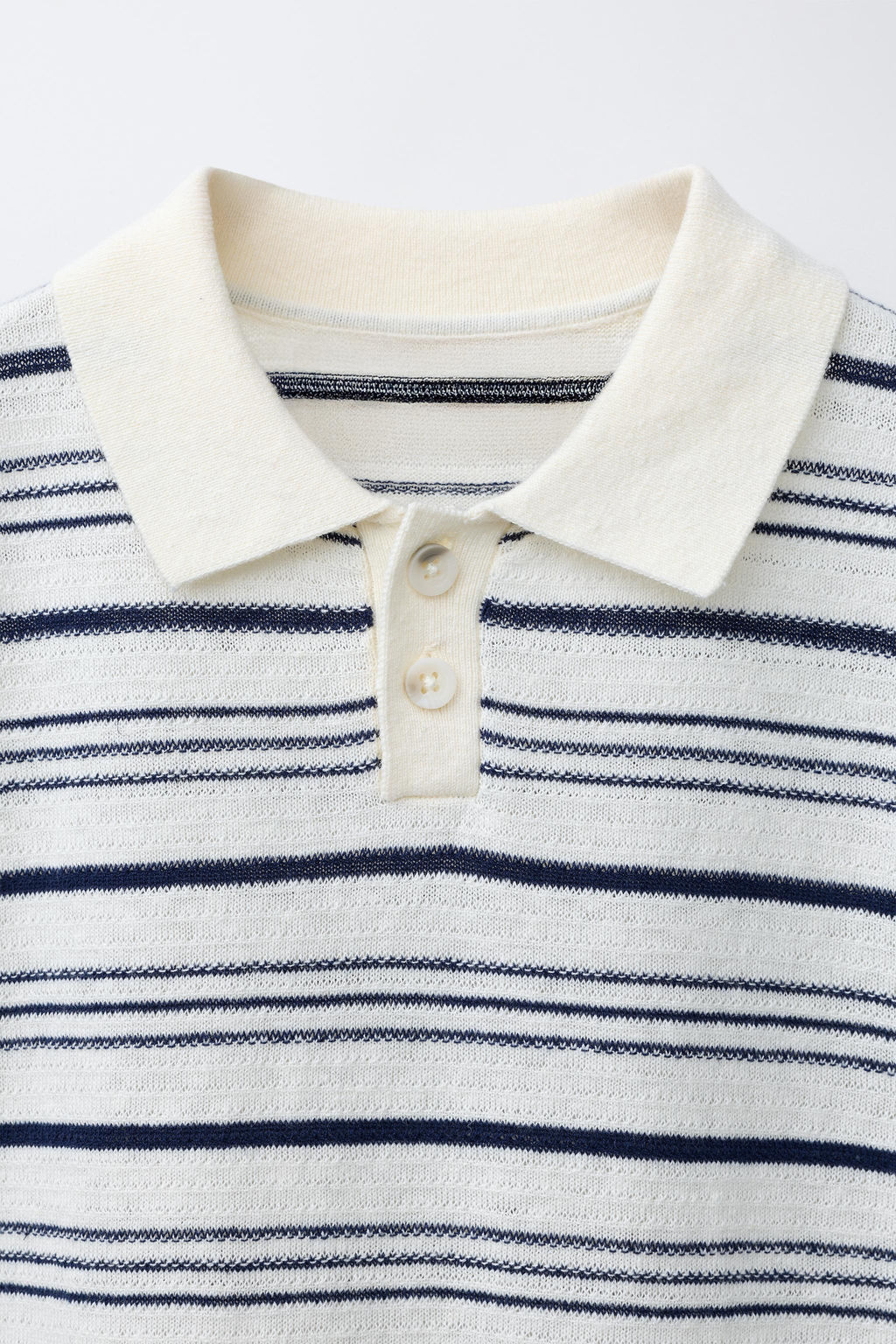 POLO ALGOD?N LINO RAYAS / Rayas - Zara фото 3