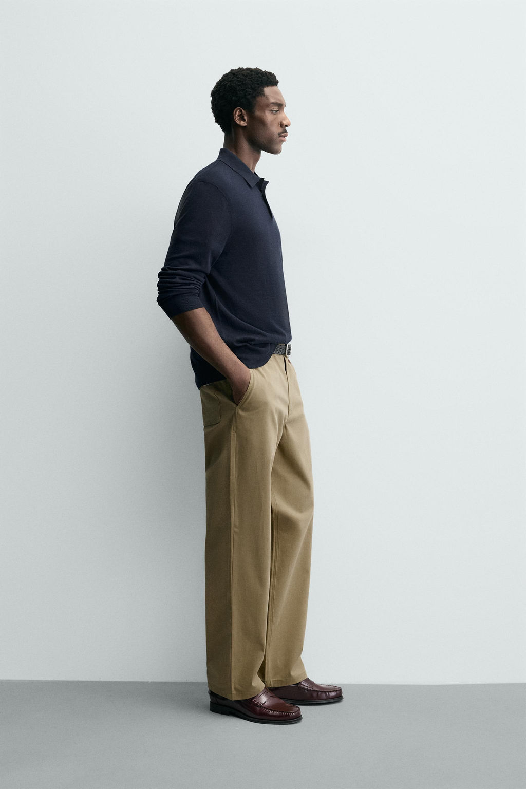 WOOL BLEND KNIT POLO SHIRT - Zara фото 12