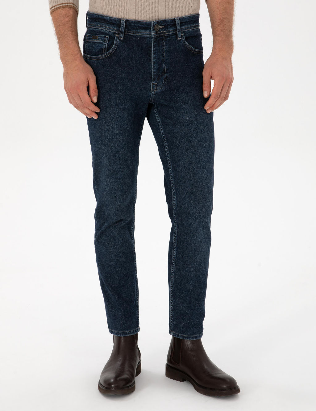 _ndigo Slim Fit Pamuk Kar___ml_ Jean Pantolon