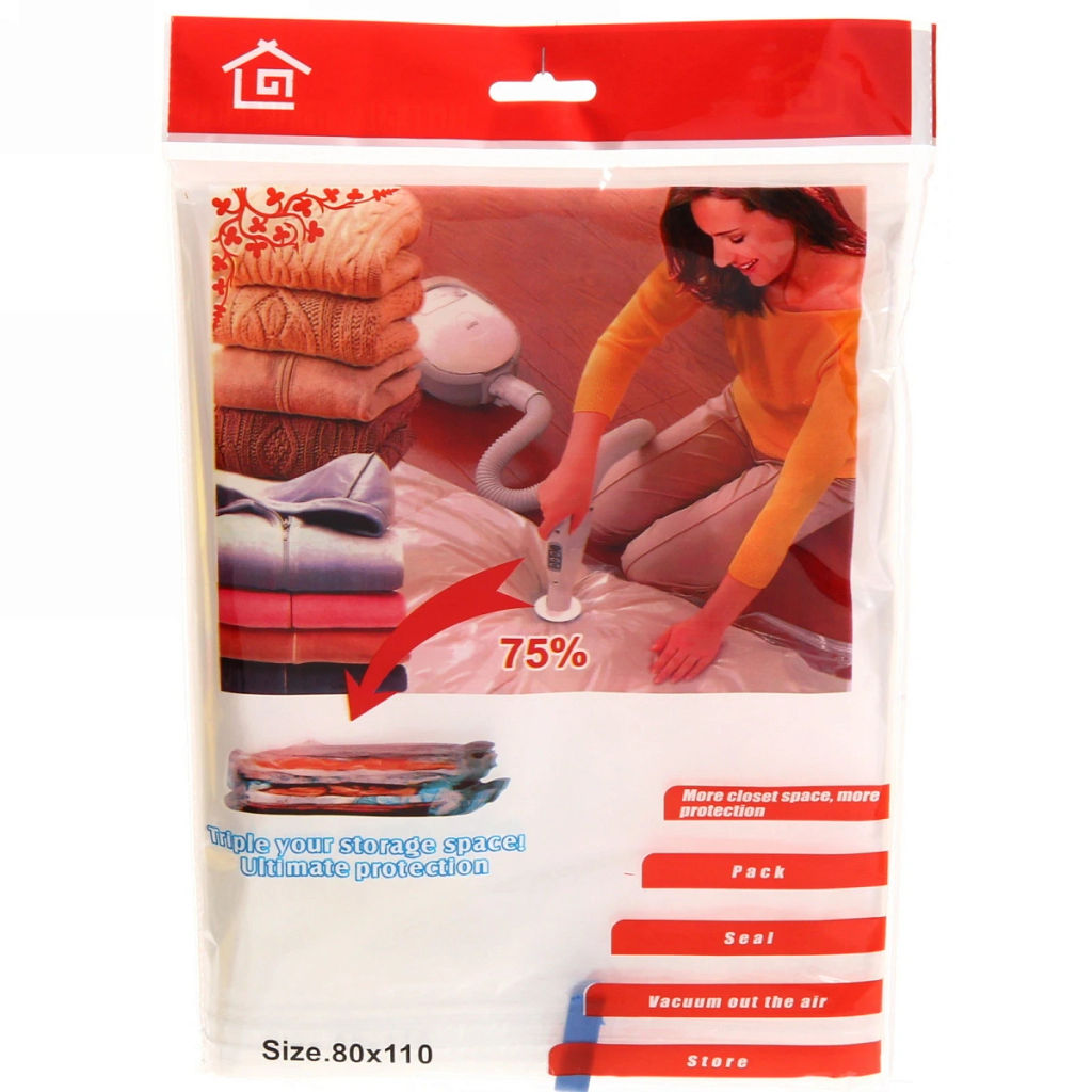 Цена за 2шт. Пакет вакуумный для хранения вещей 80х110 F624