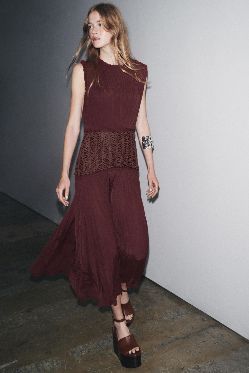 ZW COLLECTION EMBROIDERED WAIST DRESS - Zara фото 9