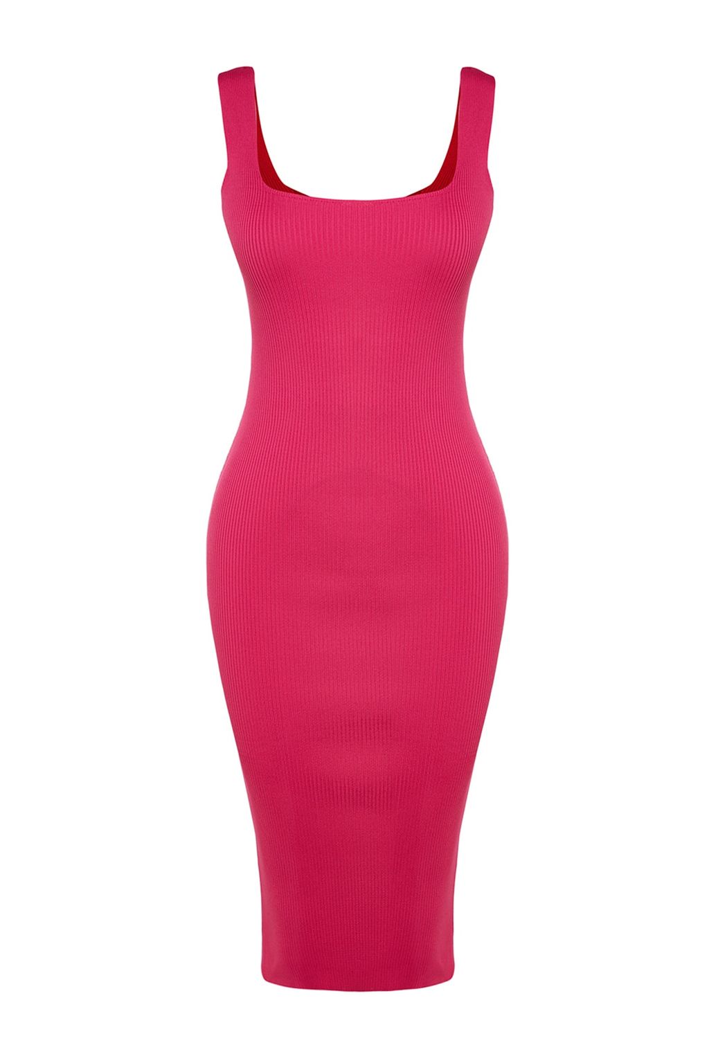 Pembe Vucuda Oturan Triko S?k Abiye Elbise TPRSS23EL00368 - Trendyolmilla фото 7