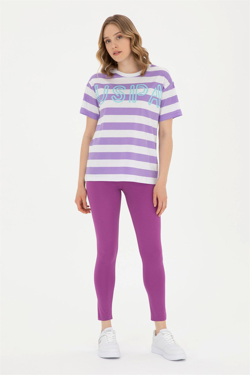 U. S. Polo Assn / Женская сиреневая футболка с круглым вырезом - U.s. polo assn фото 4