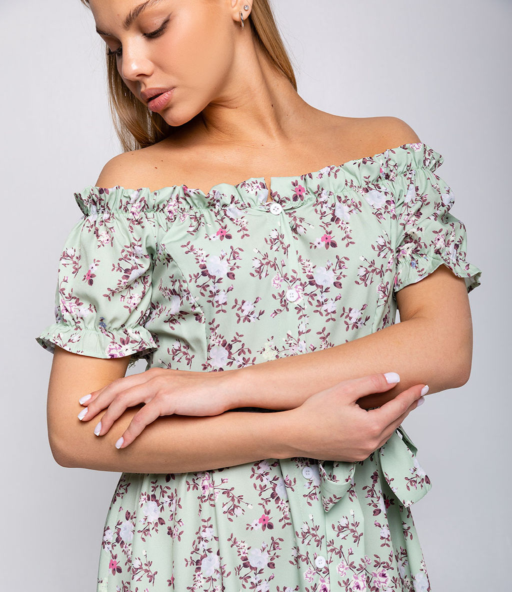 Платье #КТ6807 (3), фисташковый - Dommod фото 5