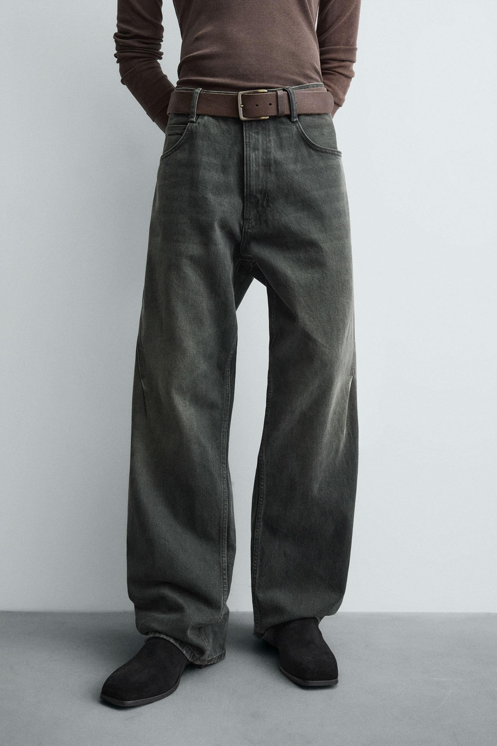 BAGGY FIT JEANS WITH TWISTED SEAM - Zara фото 5