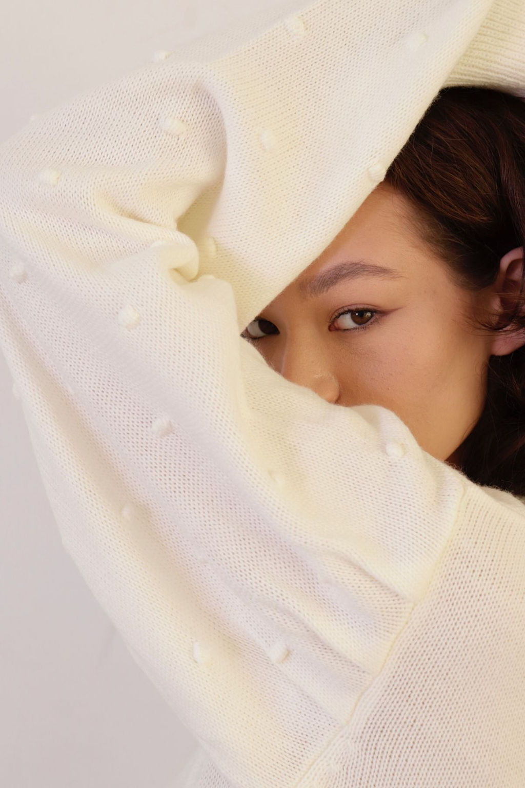 10670 Джемпер-туника с объёмными рукавами белый - Martichelli фото 5