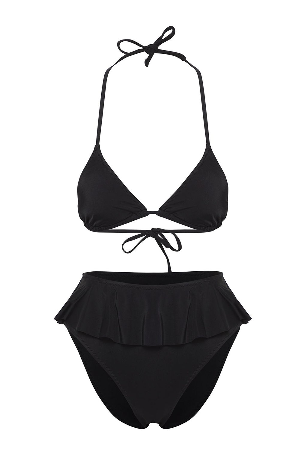 Trendyolmilla Siyah Ucgen F?rf?rl? Yuksek Bel Regular Pretty Bikini Tak?m? TBESS25BT00044  фото 6
