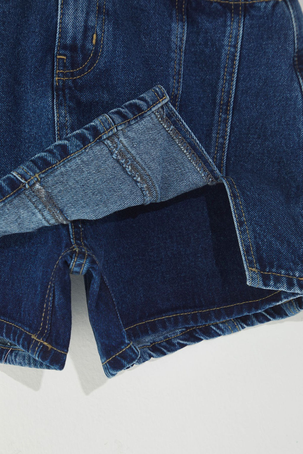 TRENDYOLMILLA Koyu Mavi Y?rtmac Detayl? Denim Sort Etek TWOSS25SR00149  фото 6