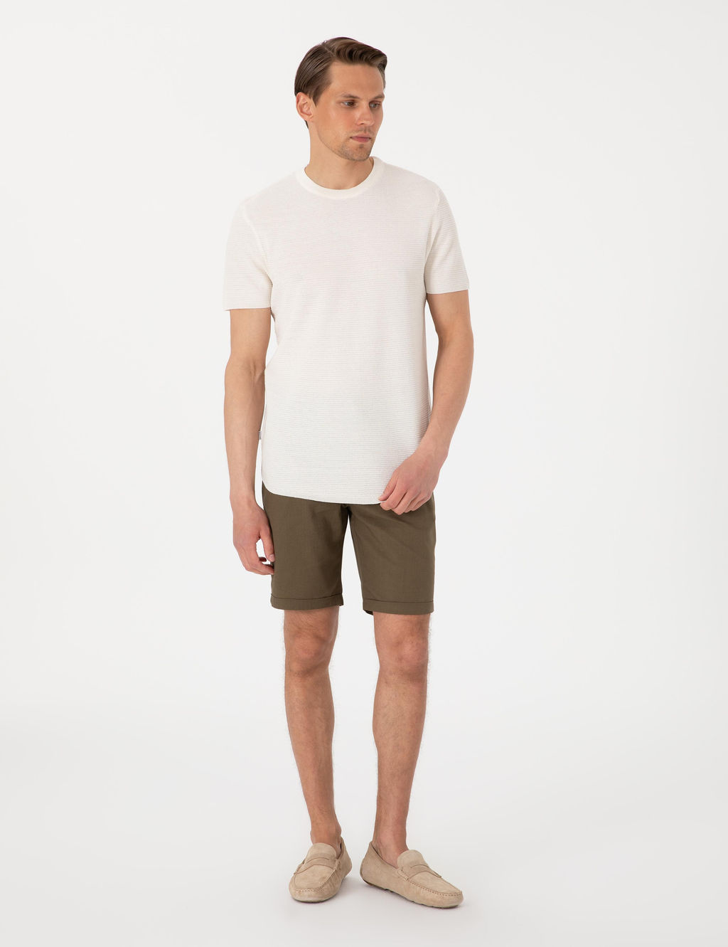 Haki Slim Fit Beli Lastikli Ba_c_kl_ Dokuma _ort - Pierre cardin фото 3