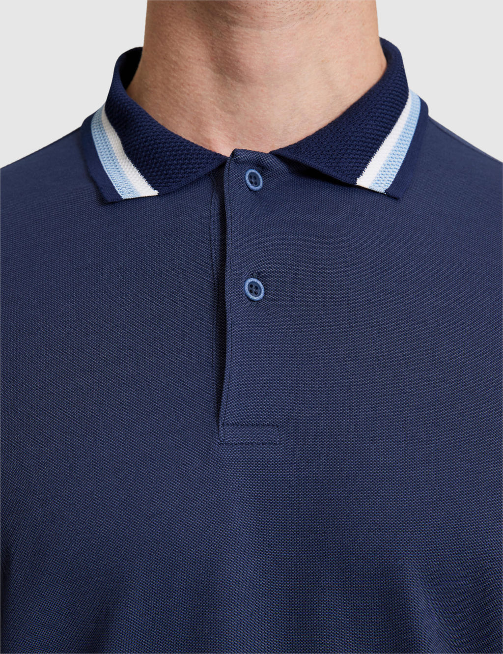 Lacivert Slim Fit D__meli Polo Yaka Ti__rt