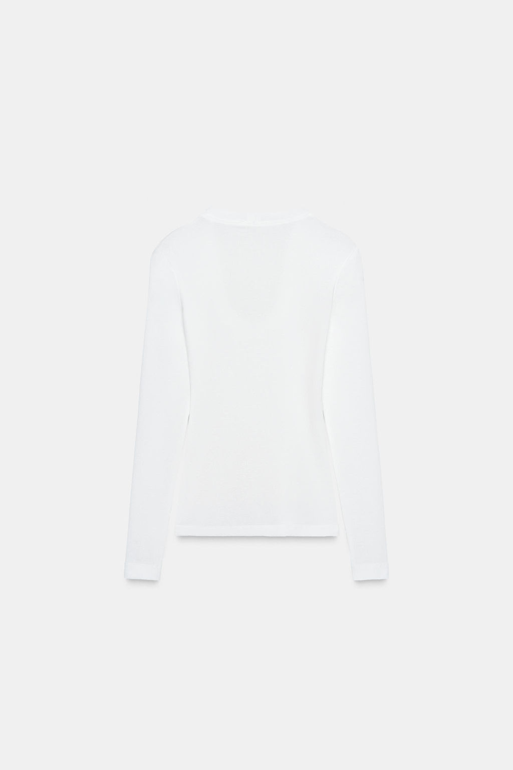 CREPE LONG SLEEVE T-SHIRT - Zara фото 11