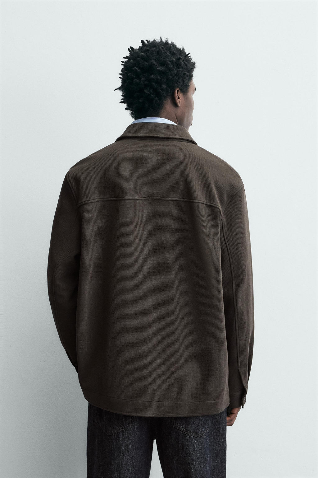 SOBRECAMISA ESTRUCTURA CONFORT / Marr?n oscuro - Zara фото 3