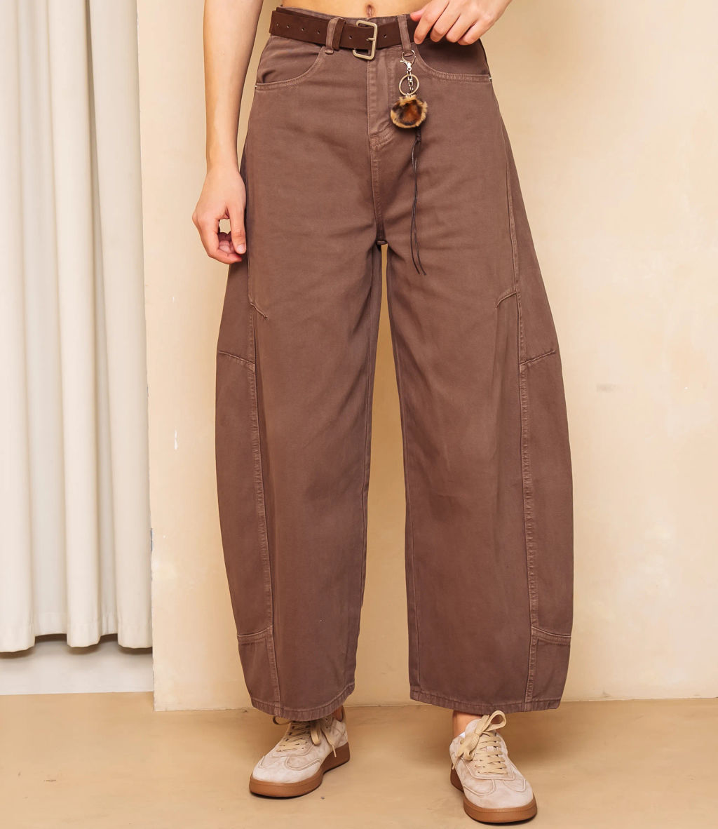 Джинсы #КТ8962, коричневый - Dommod фото 2