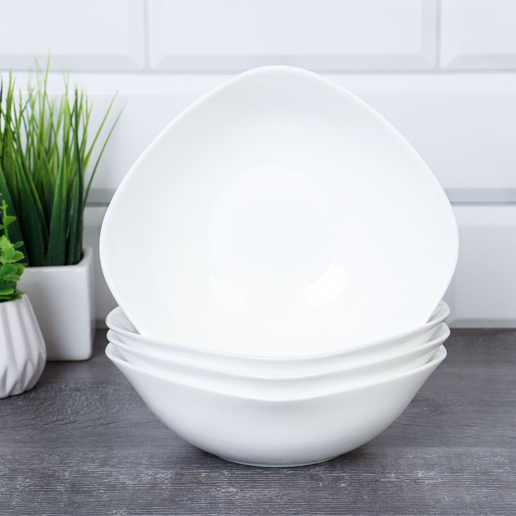 Набор суповых квадратных тарелок. 4 штуки 500 мл 165 мм тарелка глубокая / Sq/FLFW65 (WHITE) /уп 12/ - Галеонтрейд фото 2