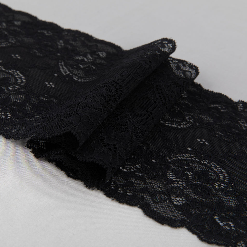 Кружево BLITZ эластичное 160 мм BLST-15 на бобине Турция черный