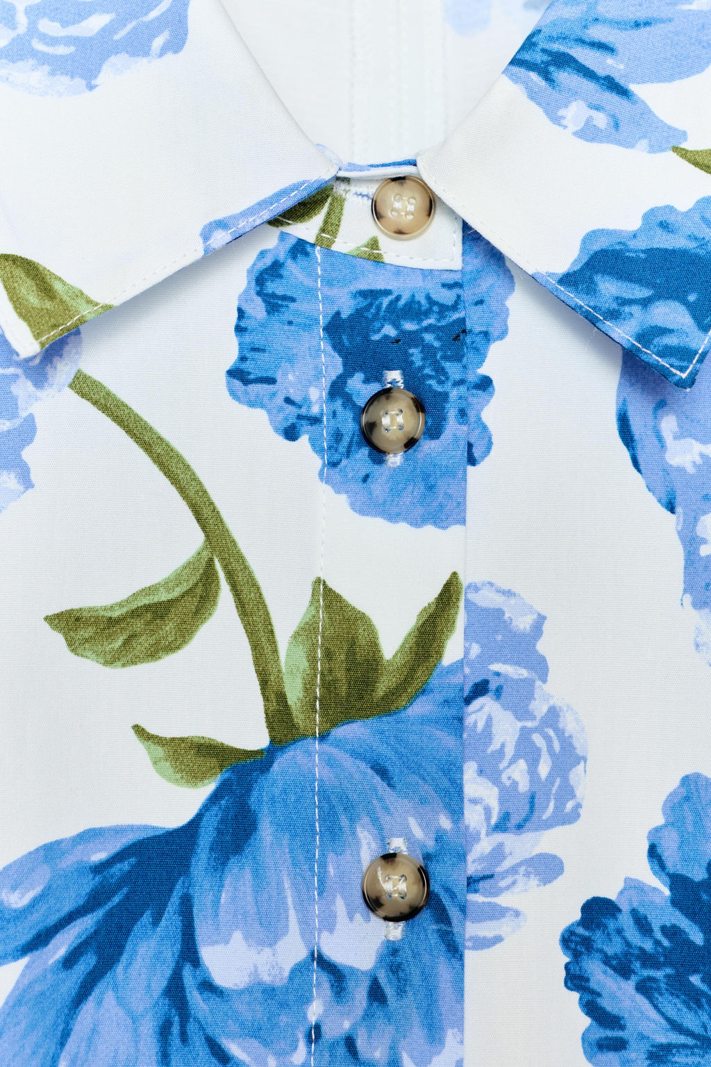 FLORAL PRINT POPLIN SHIRT - Zara фото 18