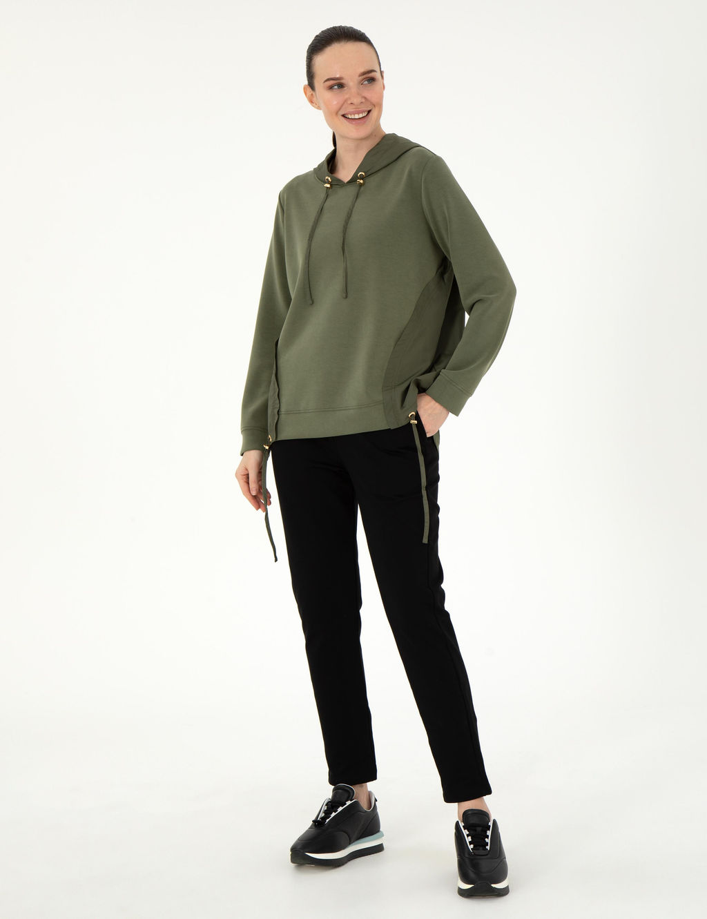 Haki Comfort Fit Modal Kuma_ Sweatshirt - Pierre cardin фото 4