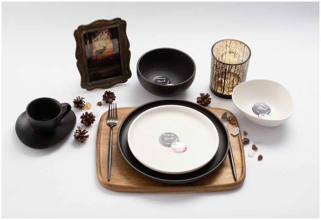 Тарелка обеденная ROCK BLACK 26см - Domenik фото 3