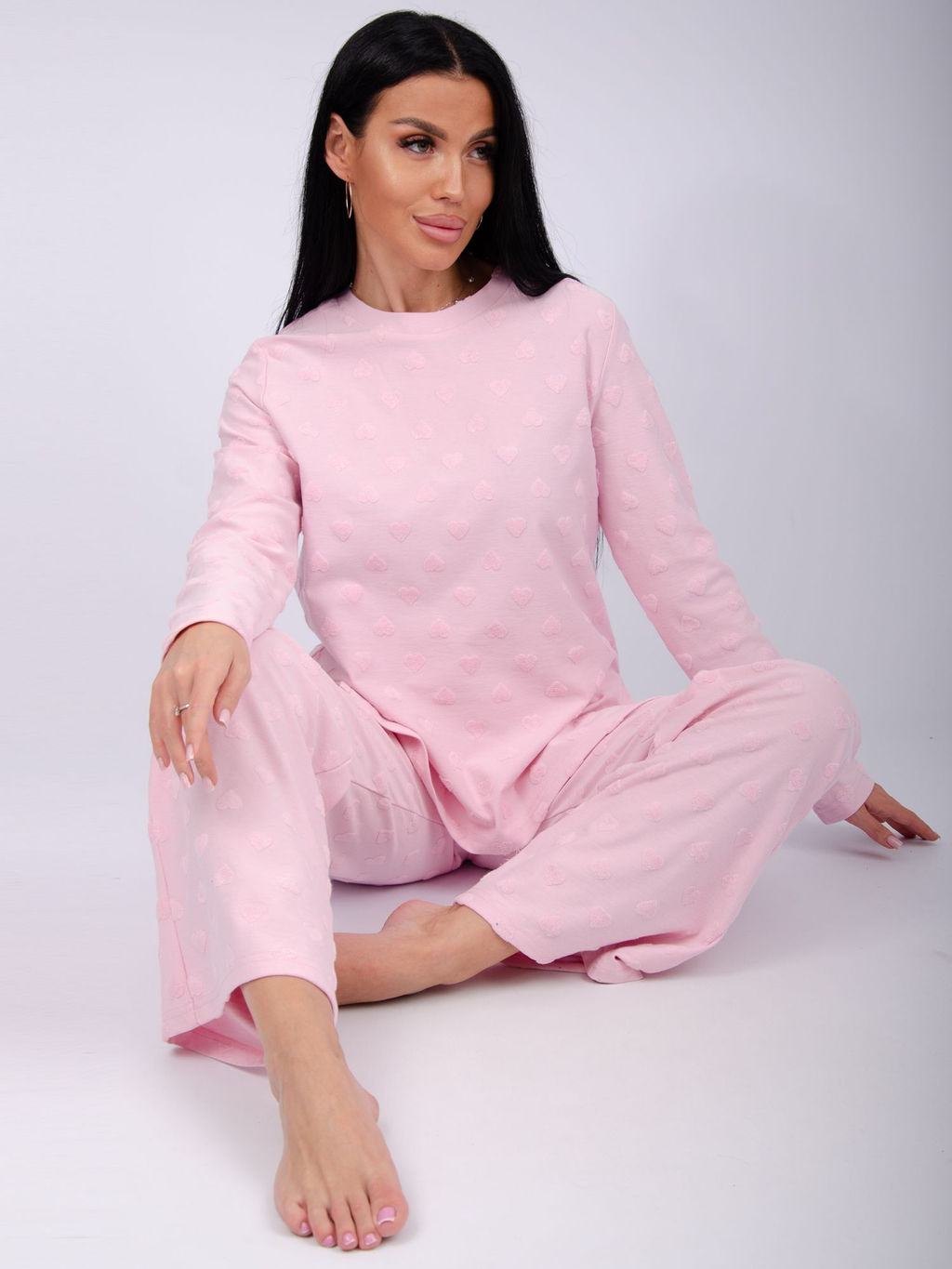 Пижама "Лёгкость 2" розовая, махра