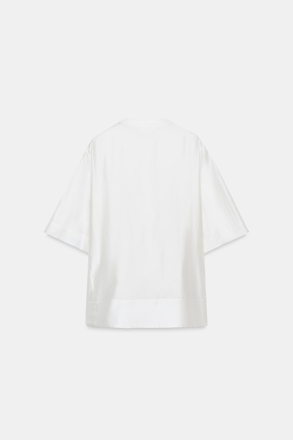 BLUSA FLUIDA MANGA CORTA ZW COLLECTION / Blanco