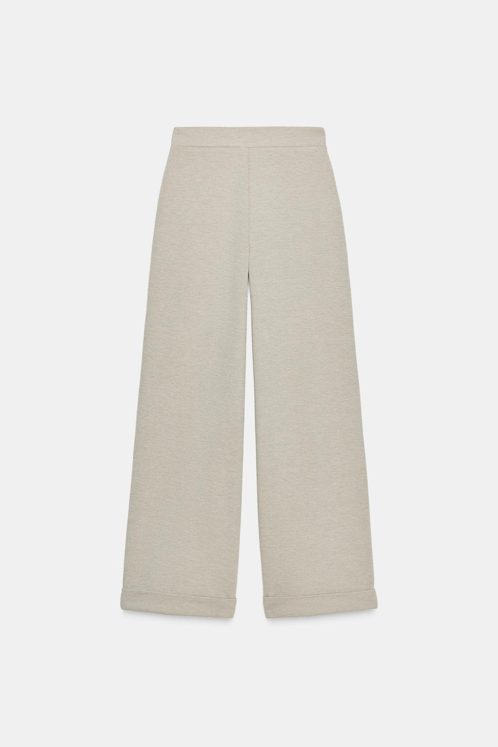 WIDE-LEG TWILL TROUSERS