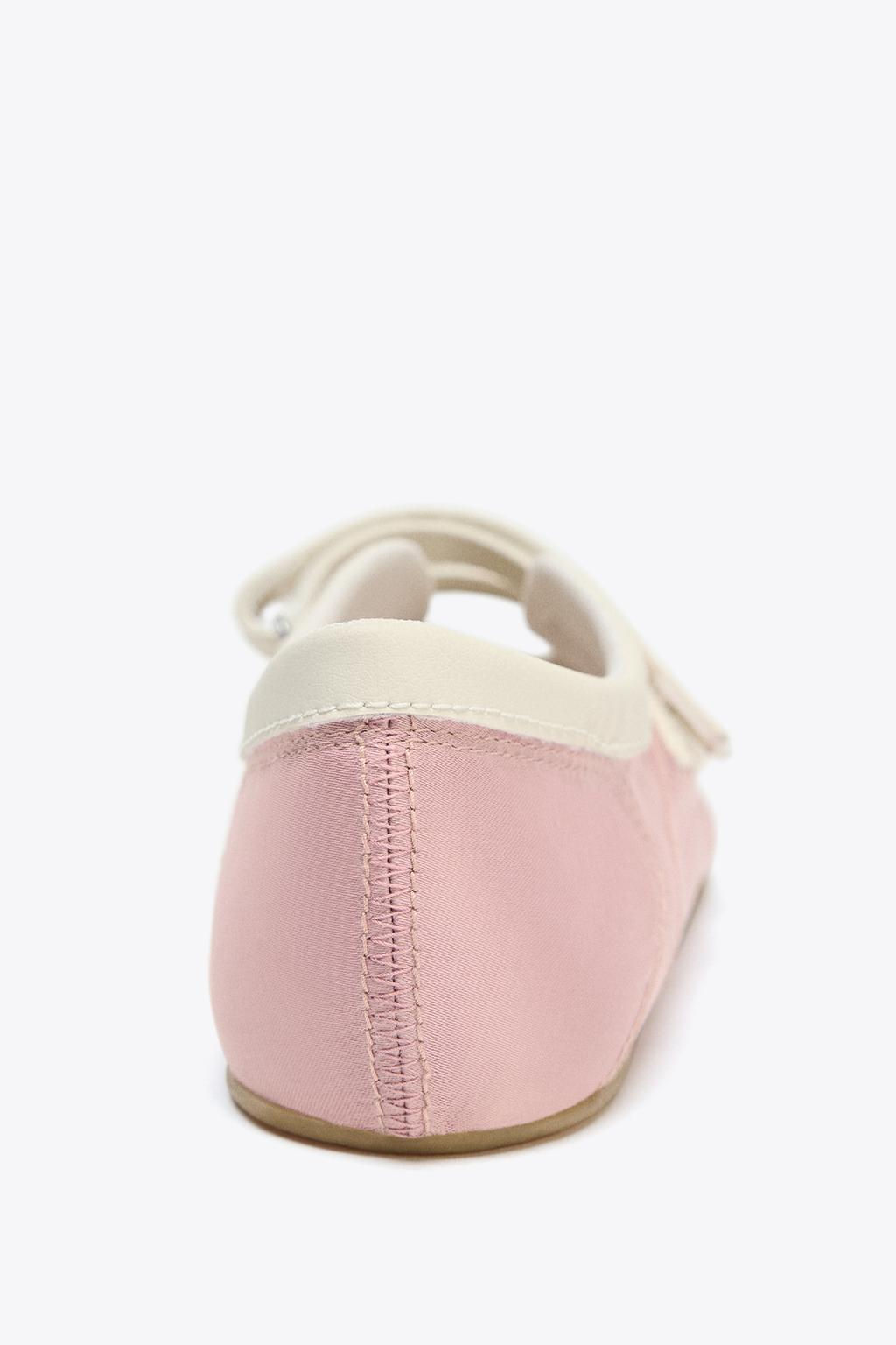 SATIN EFFECT TOPSTITCHED BALLERINAS - Zara фото 17