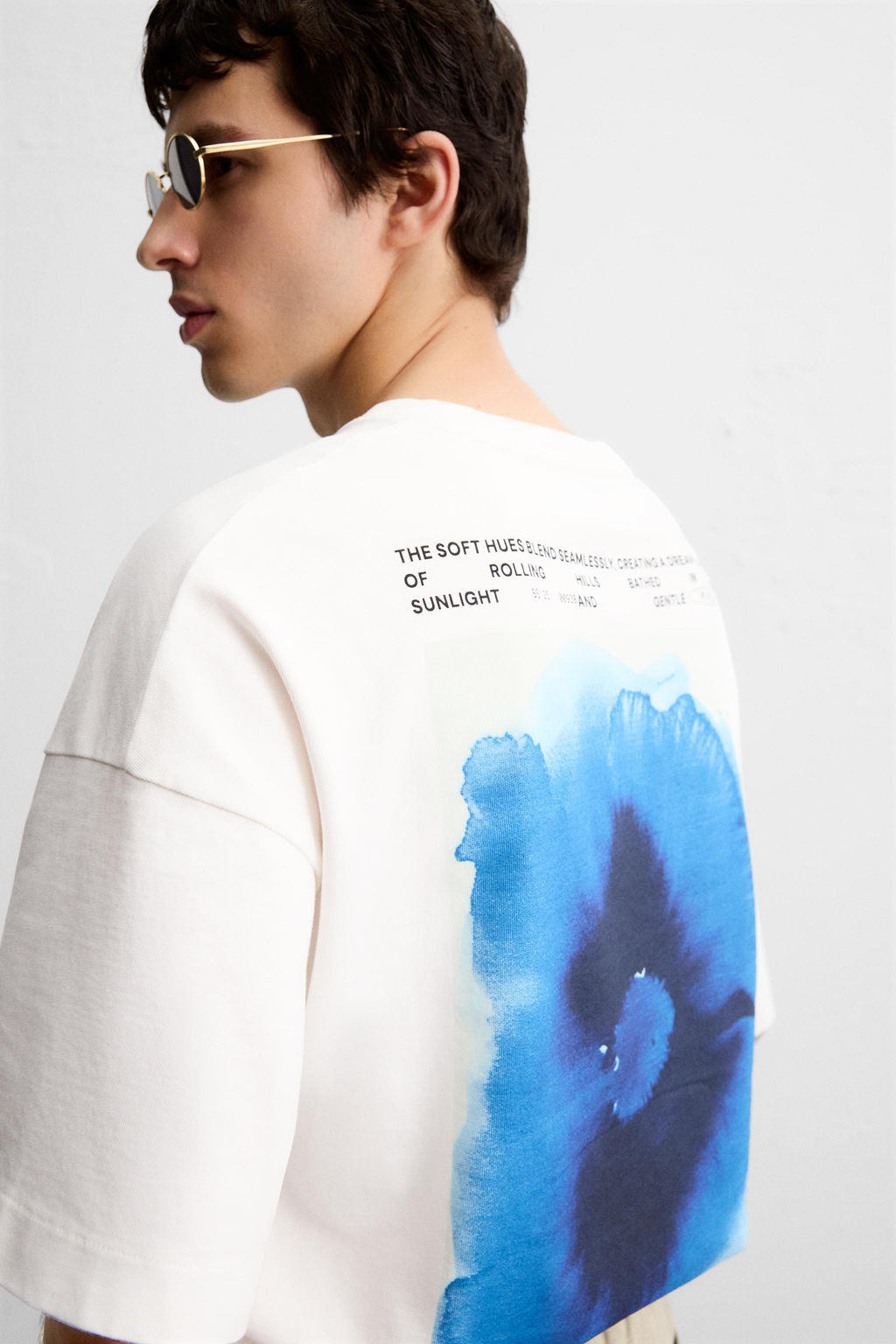 WATERCOLOUR PRINT T-SHIRT - Zara фото 6