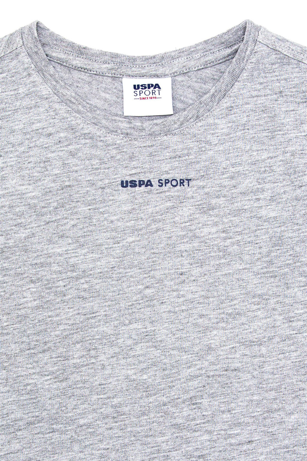 U. S. Polo Assn Детская серая меланжевая футболка с круглым вырезом - U.s. polo assn фото 6