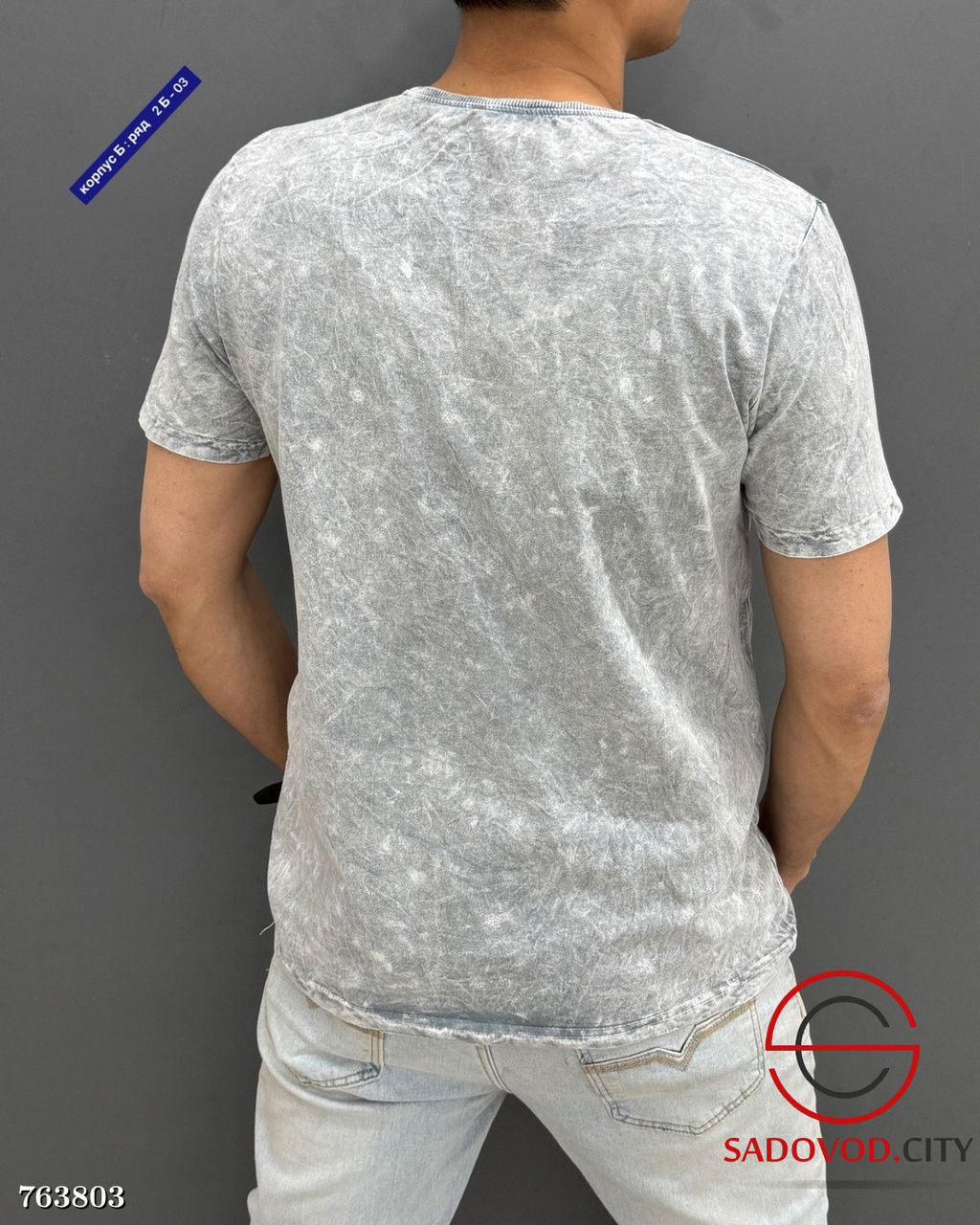Мужская однотонная футболка