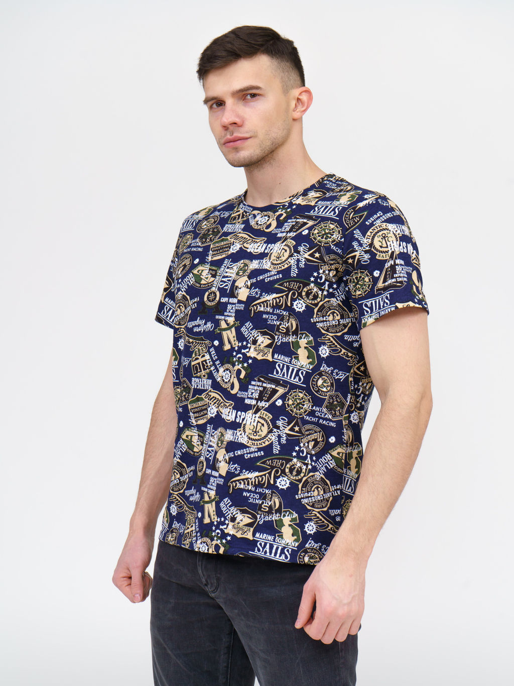 М49 Футболка "Синий/Хаки"