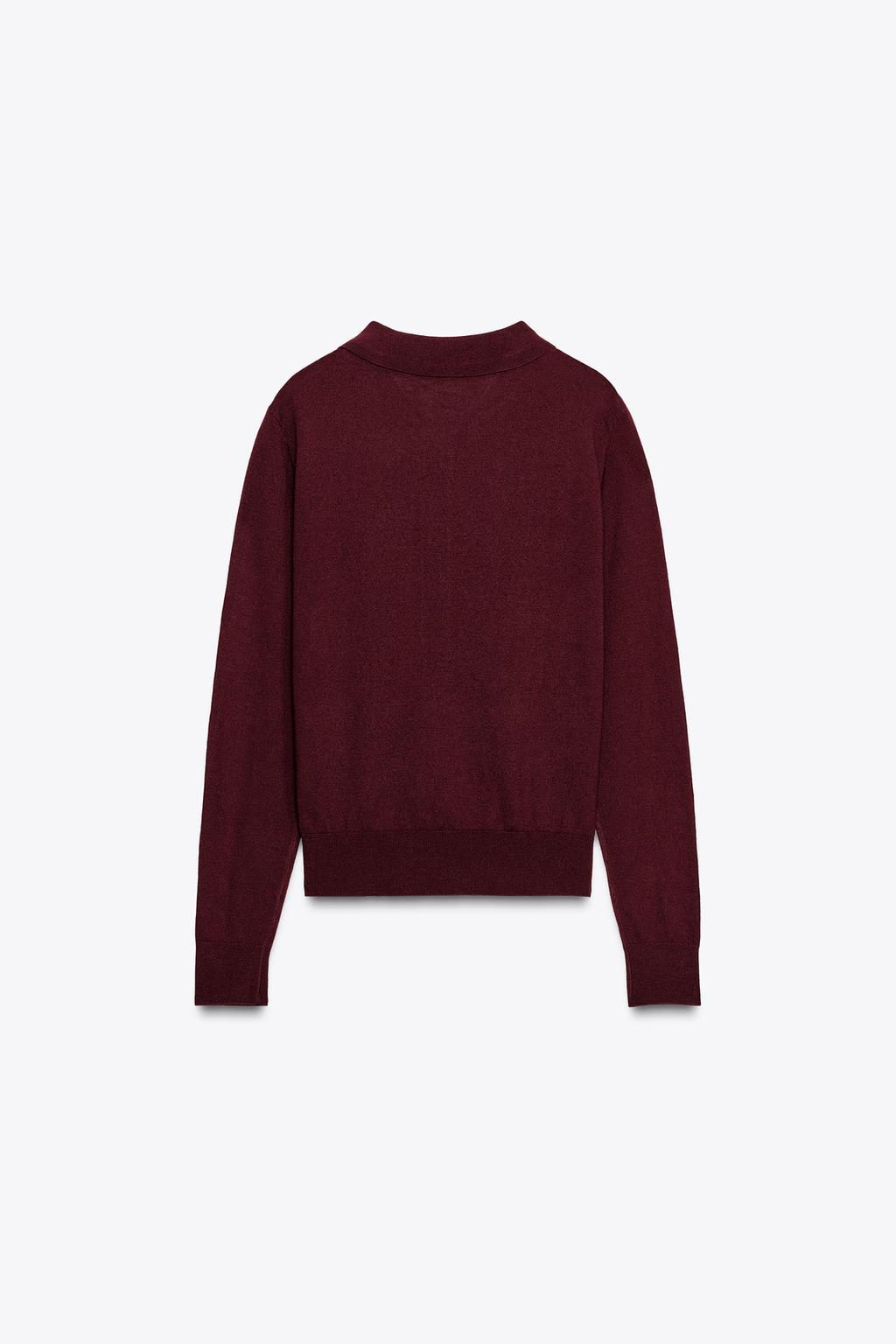 PLAIN KNIT POLO SHIRT - Zara фото 23