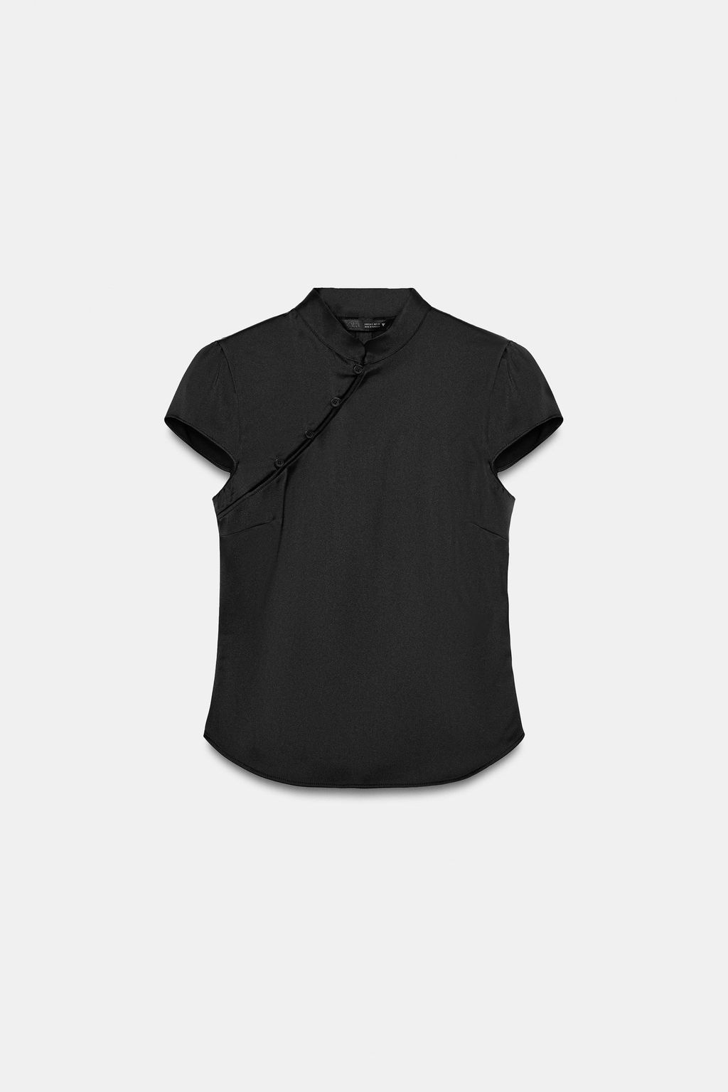 TOP SATINADO BOTONES LATERALES / Negro - Zara фото 5